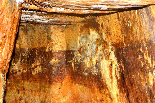  Gold - old roman tunnel in gold mine Rosia Montana, Transylvania. The rich mineral resources of the area have been exploited since Roman times or before. photo