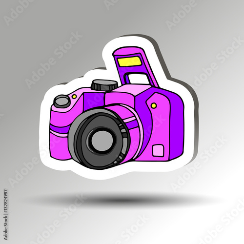 camera vector digital black lens focus photographer
