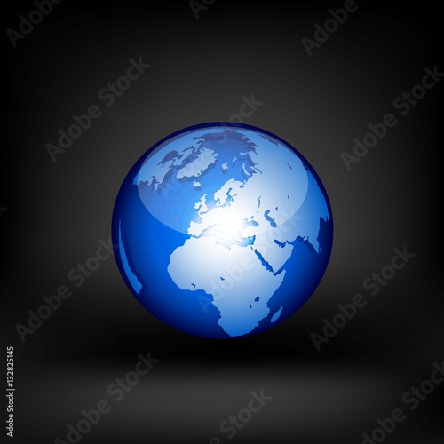 Globe. Vector icon