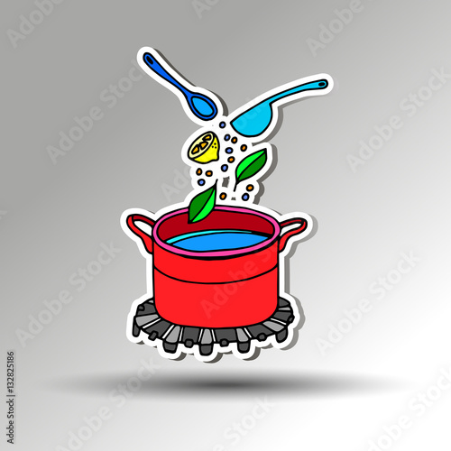 spoon fork icon vector kitchen illustration restaurant