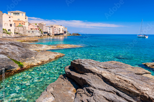 Coastline of Erbalunga Corsica photo