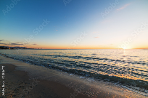 clear sky at sunset