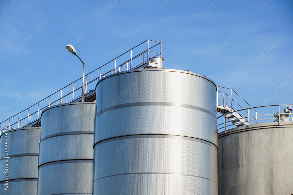 Detail of chemical plant, silos and pipes Detail of chemical plant, silos and pipes