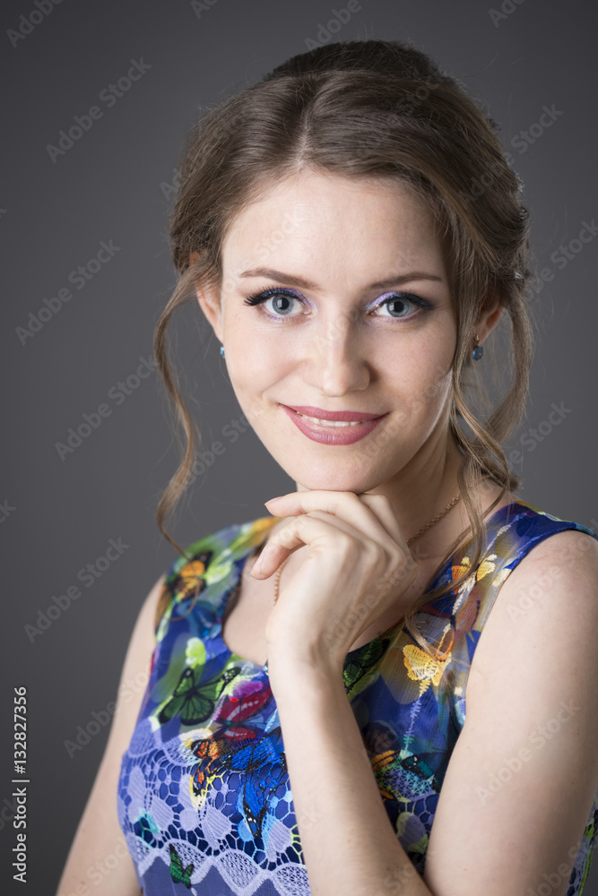 woman with evening hairstyle woman with evening hairstyle