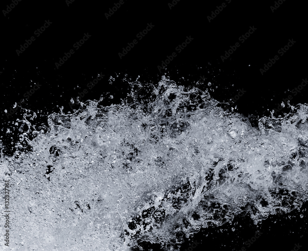 Obraz premium Water splash on black background