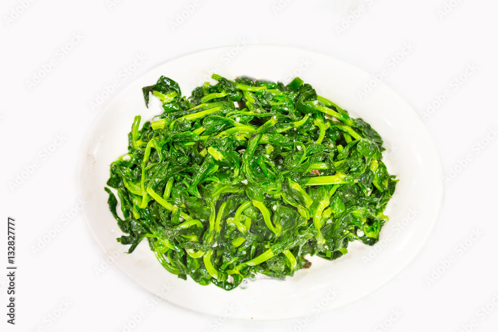 Chinese stir fry snow pea bean sprout with garlic Chinese stir fry snow pea bean sprout with garlic