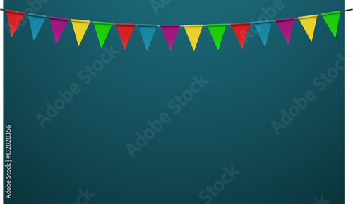 Bunte Fähnchen Feiern Fasching Geburtstag