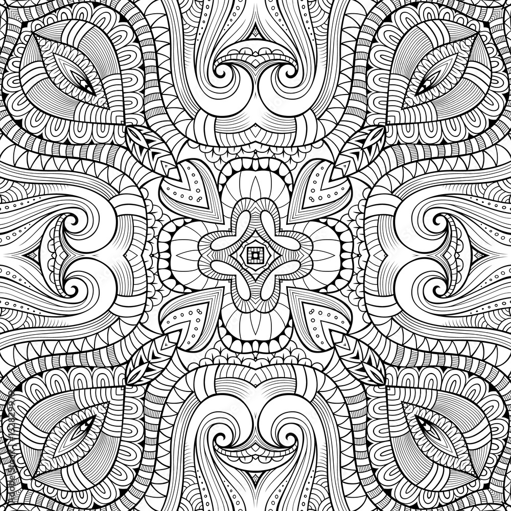 Fototapeta premium Abstract vector ethnic sketchy background
