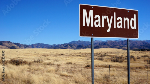 Maryland brown road sign