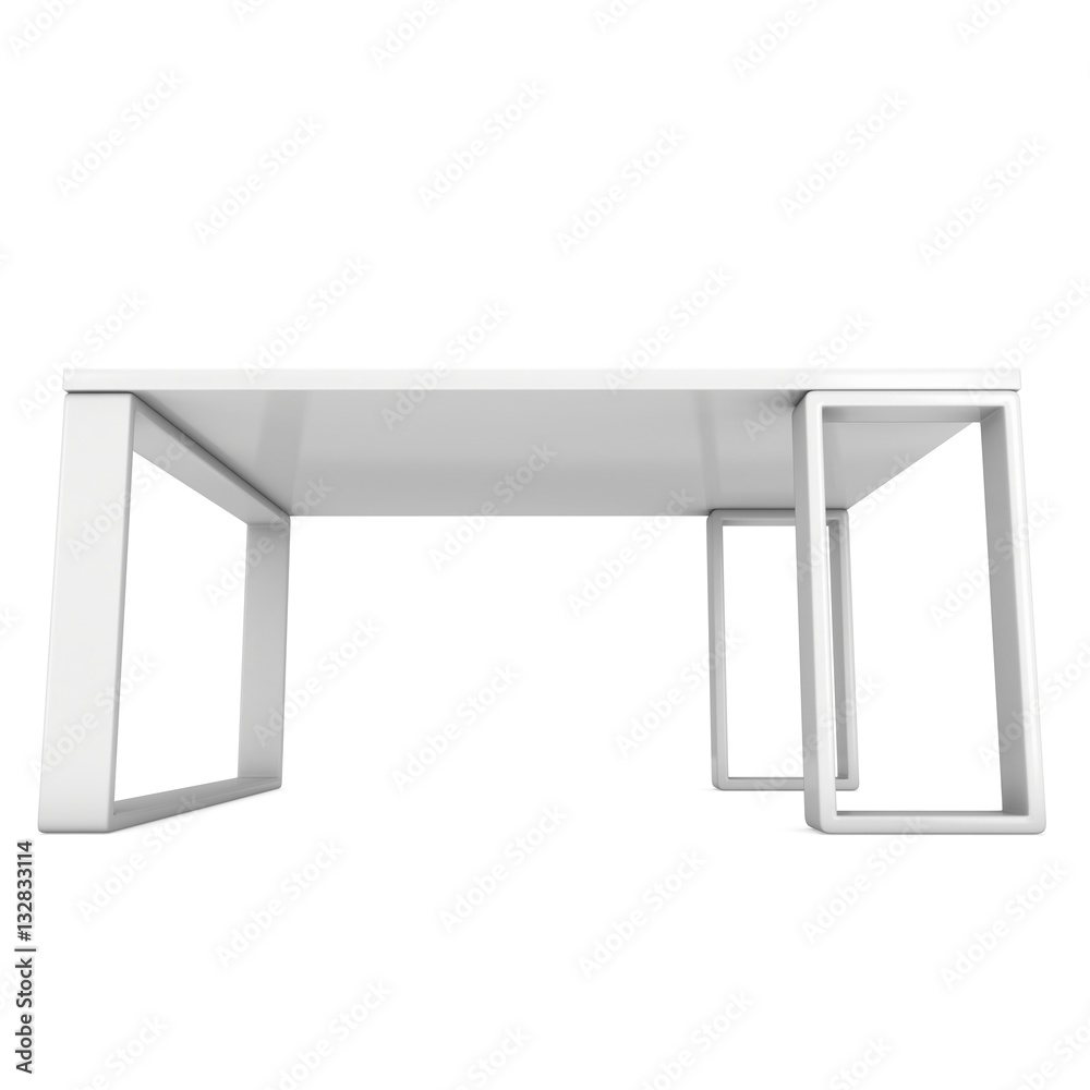 White Table. 3D render isolated on white. Platform or Stand Illustration. Template for Object Presentation. White Table. 3D render isolated on white. Platform or Stand Illustration. Template for Object Presentation.