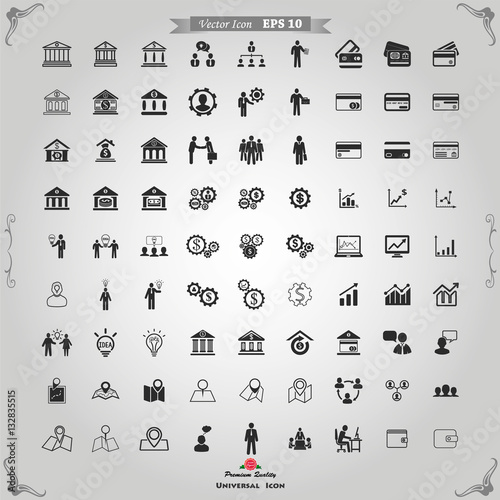 Business icons set.