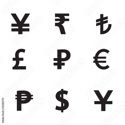 Money vector icon set.