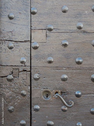 Detail of an old house door