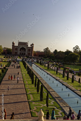 view of the main door Taj Mahal photo