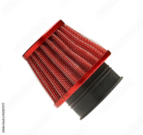 Air filter for motorcycle isolated on white background