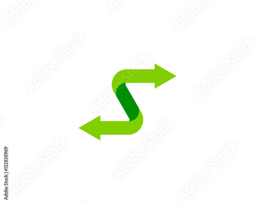 Initial Letter S Arrow Logo Design Element