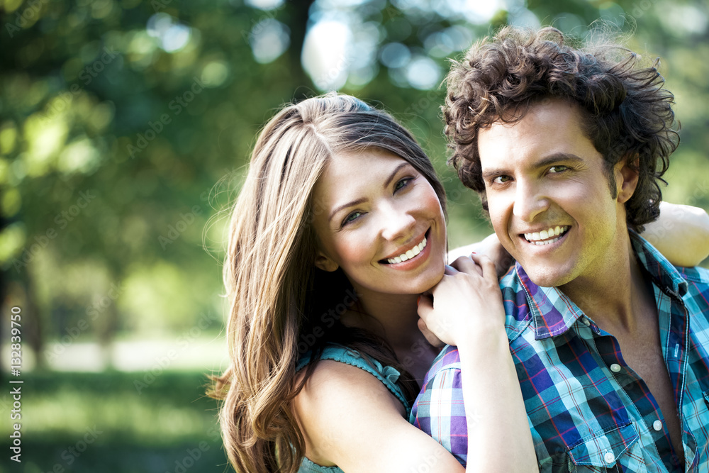 Loving Couple In Park Loving Couple In Park