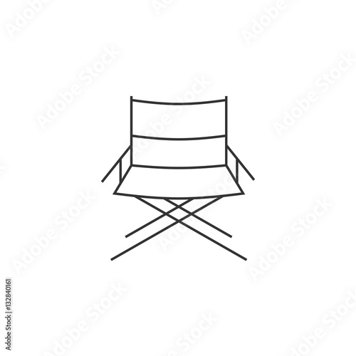 Directors chair line icon