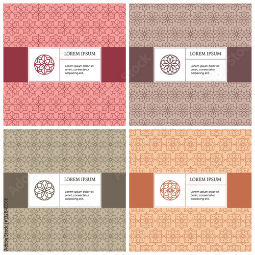 Four floral design templates