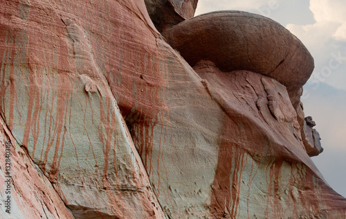 Unusual natural sculpture turned by wind from sandstone.