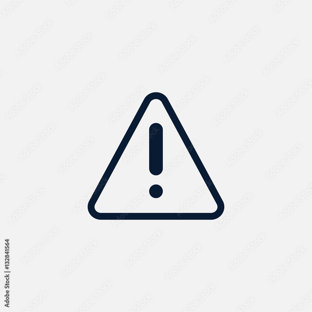Warning icon simple illustration Warning icon simple illustration