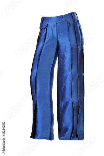 Trousers bellbottoms on the manikin isolated