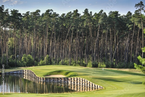 Skalica Golf Course in Slovakia, view on water green photo