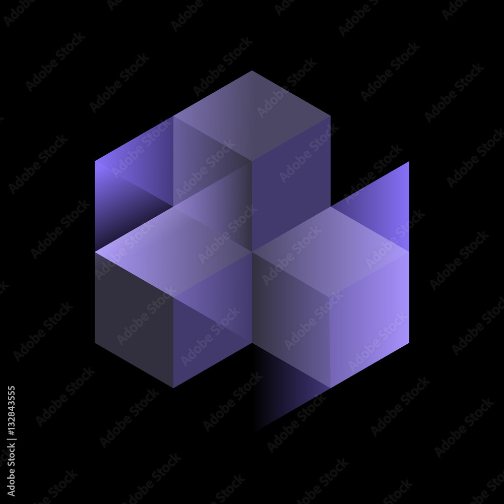 abstract isometric cubes for design abstract isometric cubes for design