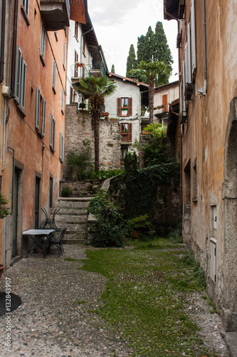 Bellagio city on Lake Como  Italy. Lombardy region. Italian street  european arhitecture.