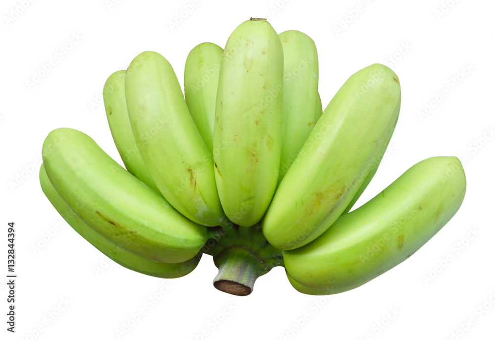 Fresh green bananas bunch