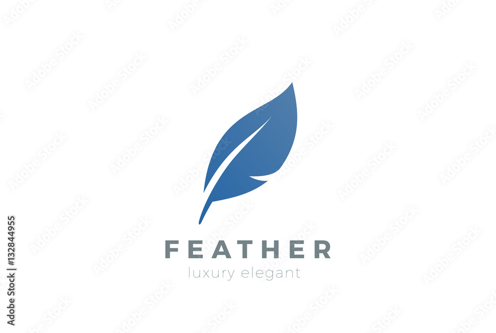 Quill Feather Pen Logo vector. Law Legal Lawyer Writer icon