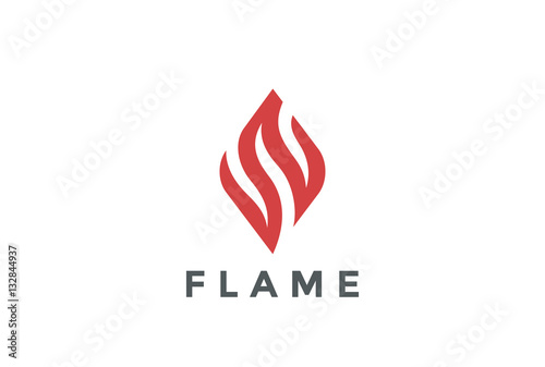 Fire Flame Logo design vector. Abstract element Logotype icon