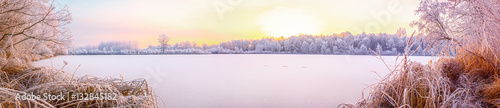Winterliches Panorama in Pastell Farben