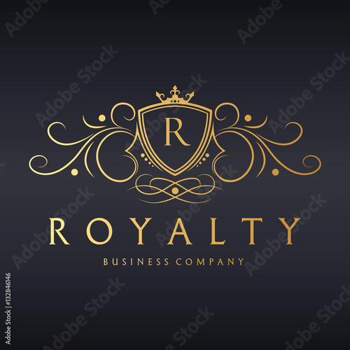 Vászonkép Royalty logo. Easy to change color, size and text