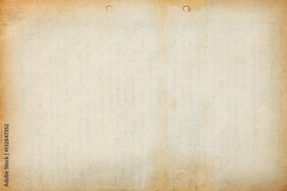 Old paper sheet with text imprint