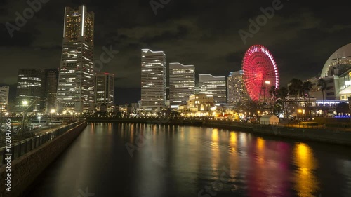横浜の夜景タイムラプス