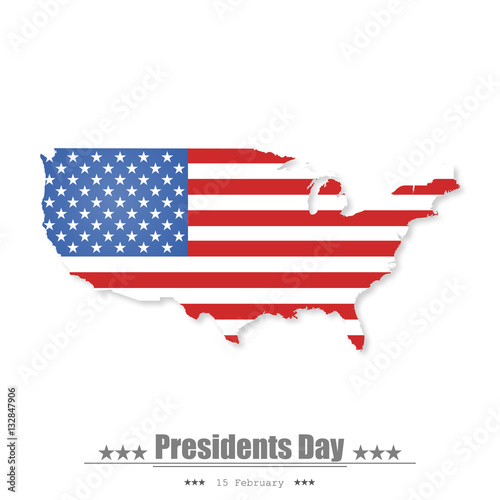 Illustration of Presidents Day background flat design