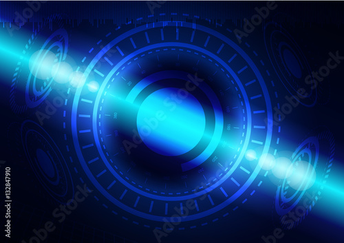 Abstract digital technology color background or futuristic interface.