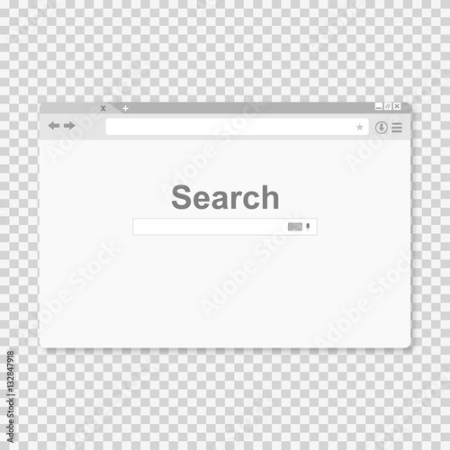 Browser Window Internet search in a flat style