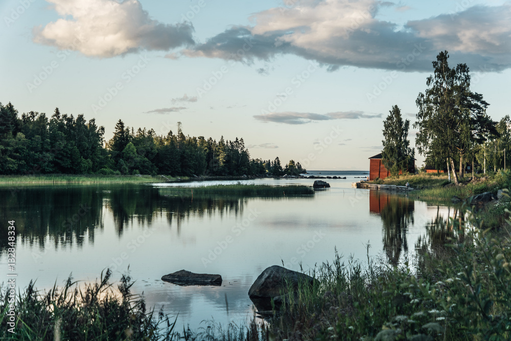 Fototapeta premium Bay of the Baltic sea at Axmar in Sweden