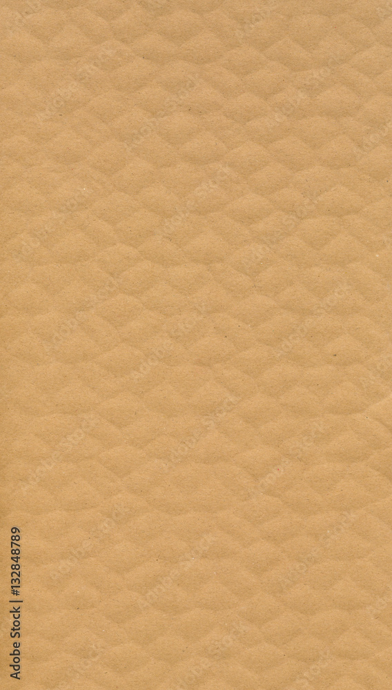 Fototapeta premium Detailed texture of light brown thick corrugated cardboard