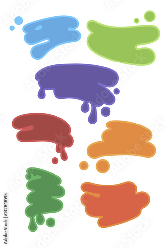 Abstract blot applique design template background