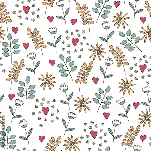 Floral decoration design seamless texture pattern