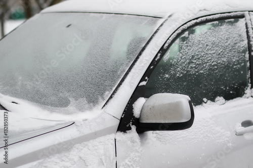 Car in snow close