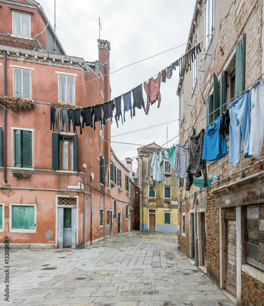 The linen dried outside the windows - Venice, Italy