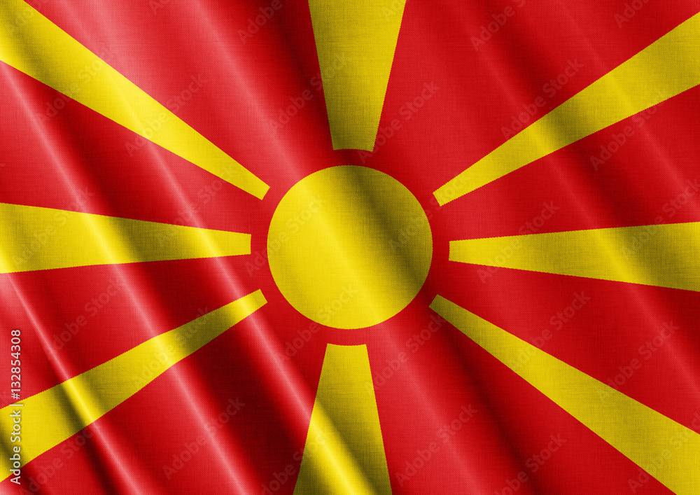 Macedonia waving flag close