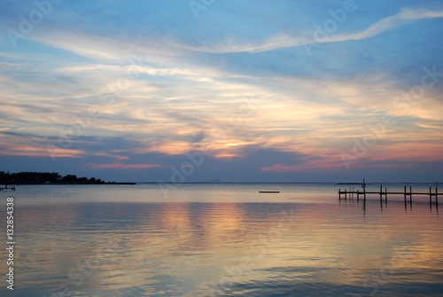 Reflecting water at the beach