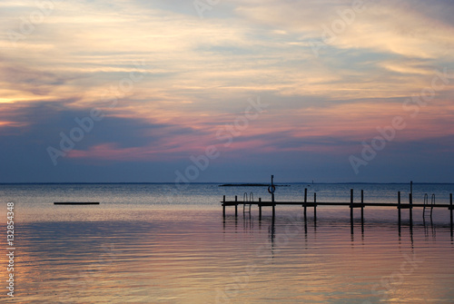 Coastal view at sunset