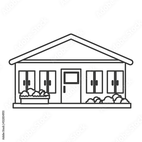 exterior house isolated icon vector illustration design