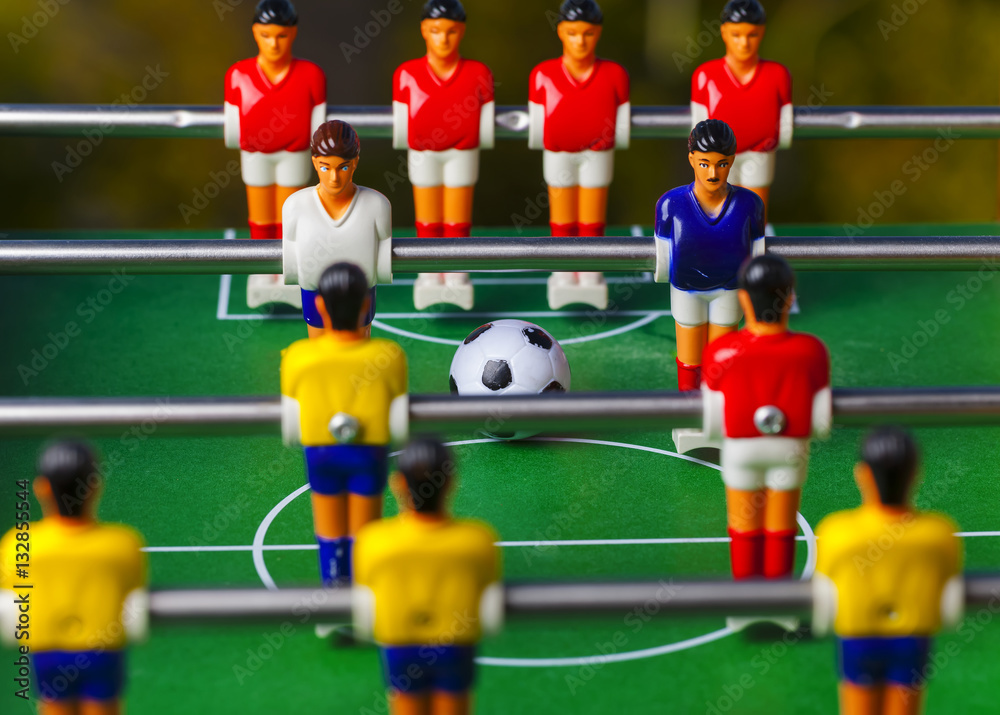 Fototapeta premium foosball table soccer . football players sport teame